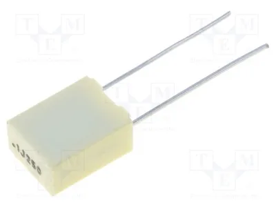 Obrázok produktu pre 5 kondenzátorov: Polyester, rozmer: 5 mm, 250 V DC, 100 nF, 140 V AC, ±5%, kód: R82IC3100DQ60J