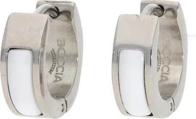 Produktbild von Boccia Titancreolen Ceramic weiß 0593-01