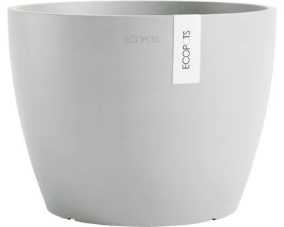 Obrázek produktu pro Květináč Ecopots Stockholm plastový Ø 28,7 cm 31 x 31 x 23,5 cm šedobílý