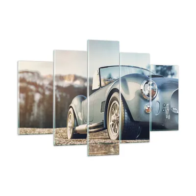 Produktbild von Bilder auf glas - 5 Teile - Kobra Sport Auto - 150x100cm - Glasbilder - Wandbilder - Bilder - zum Aufhängen bereit - Wanddekoration aus Glas - Glas Bilder - Wandbild auf Glas - GEA150x100-4583