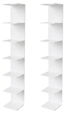 Produktbild von Bücherregal Standregal 6 Ebenen weiß 190 cm 2 Stück