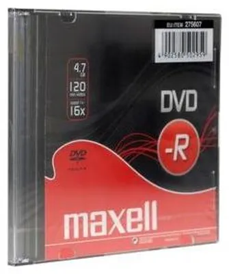 Productafbeelding van dvd-schijf Maxell DVD-R 4-7GB 16x - dunne plastic hoes