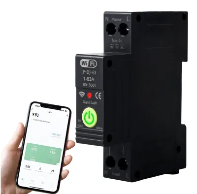 Productafbeelding van WiFi-schakelaar met Stroomverbruikmeting en Overbelastingsbeveiliging voor Smart Home