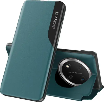 Produktbild von Hülle für Honor X9C, Smart View Fenster Flip Stand Cover Kunstleder Schutzhülle Grün