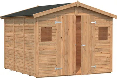 Produktbild von Palmako Gerätehaus Dan 7,5 m² - 16 mm Hellbraun tauchimprägniert