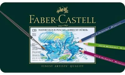 Image de Faber Castell Crayon aquarelle A.Dürer 3,8 mm étui métallique de 120 pièces
