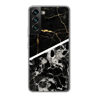 Produktbild von MuchoWow® Handyhülle Schutzhülle Hülle für Samsung Galaxy S22 Marmor - Gold - Luxus Silikon Softcase Handy Hülle - Mobiltelefonhülle