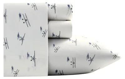 Produktbild von Queensize-Bettlaken, Baumwoll-Perkal-Bettwäsche-Set, frische und kühle Heimdekoration (Meerflugzeuge, Blau, Queen-Size-Bett)