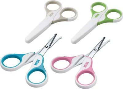 Image de Ciseaux de santé pour bébés avec couvercle Nuk rose