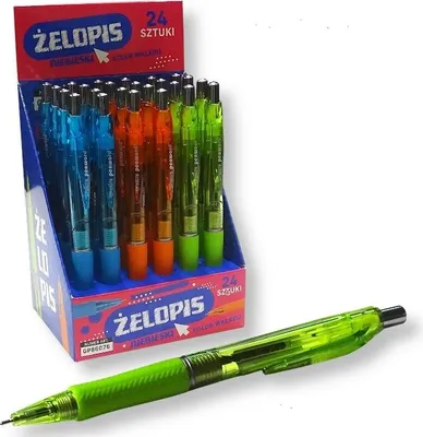 Zdjęcie produktu dla długopis 24szt. żelowy żelopis semi gel niebieski | 86076