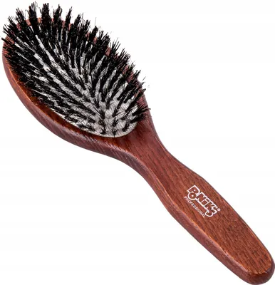 Produktbild von Ponik’s Bio Haarbürste, Wildschweinborsten und Holzgriff Bürste, Glättbürste Antistatische Geeignet für Dickes, Dünnes, Lockiges & Nasse Haare