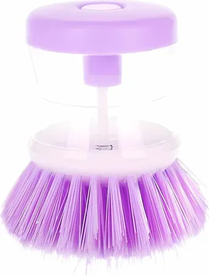 Immagine prodotto di Spazzola per lavare i piatti con dispenser di detersivo, colore: viola