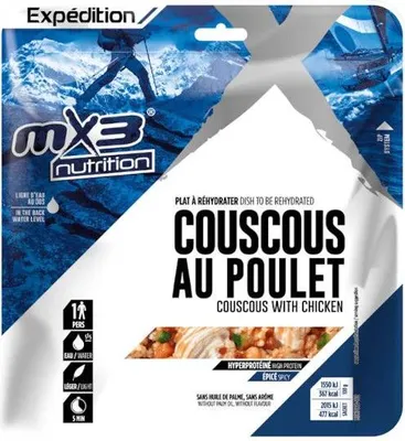 Image de Plat lyophilisé MX3 (810) Couscous au poulet 130 g