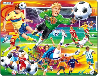Produktbild von Larsen Puzzle Motiv Fußball Soccer 65 tlg.