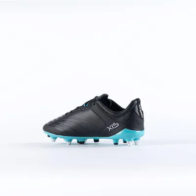 Immagine prodotto di Pallone da rugby Gilbert nero aqua misura 13 - presa salda per il rugby