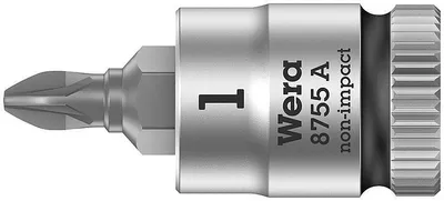 Produktbild von WERA Pozidriv-Steckschlüsseleinsatz PZ3 1/4" Stahl 12 mm