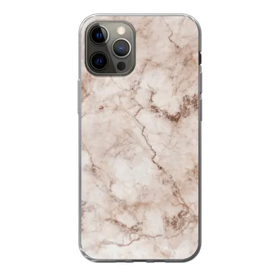 Produktbild von MuchoWow® Handyhülle Schutzhülle Hülle für iPhone 12 Pro Marmor - Luxus - Braun Silikon Softcase Handy Hülle - Abdeckung