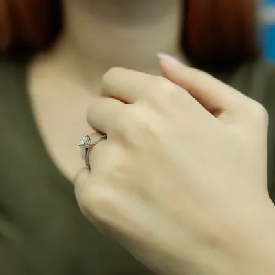 Produktbild von 0,30 Carat Diamant Solitär Ring Antragsring 14 Karat Weißgold