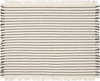 Zdjęcie produktu dla Broste Copenhagen, podkładka pod talerz Elouise, kolor ecru/czarny, wymiary 41,5 x 32 cm, zestaw 2 sztuki