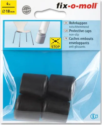 Produktbild von Rohrkappen rutschhemmend 18mm fix-o-moll