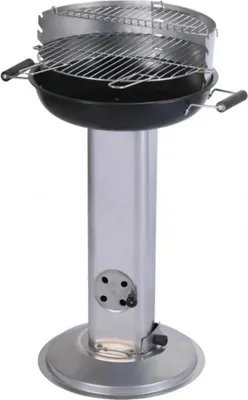 Produktbild von Vaggan Vaggan Edelstahl-Luxus-Holzkohlegrill mit Aufbewahrungsgestell - 83 cm - Grillfläche 38x38 cm