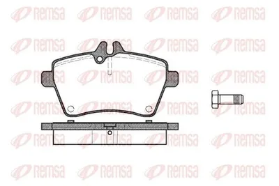Produktbild von REMSA Bremsbeläge Satz Vorne Bremsklötze passend für MERCEDES-BENZ A-Klasse (W169) 1144.00