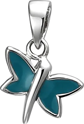Produktbild von JOBO Anhänger Schmetterling 925 Sterling Silber türkis lackiert