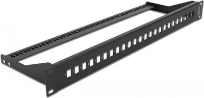 Produktbild von DeLOCK 19″ LWL Panel für 24 x SC Simplex / LC Duplex, LC, SC, Schwarz, Rackeinbau, 1U, 482,6 mm, 150 mm