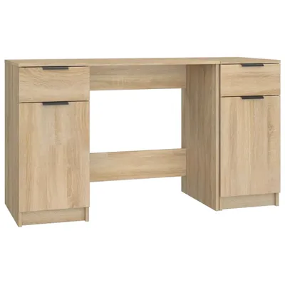 Produktbild von vidaXL Schreibtisch mit Beistellschrank Sonoma-Eiche Holzwerkstoff