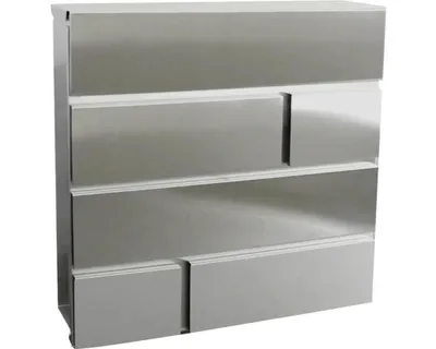 Zdjęcie produktu dla skrzynka pocztowa BRICKS 370x370x105mm stal nierdzewna