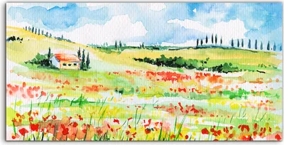 Produktbild von Coloray Canvas 100x50  Wandbild Leinwand Bilder Foto Kunstdruck Toskanische Landschaft