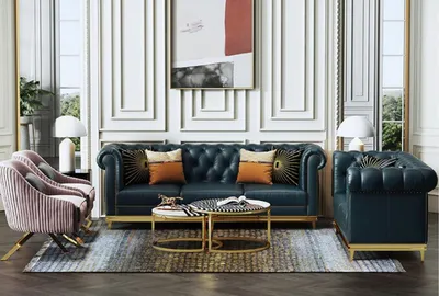 Produktbild von Sofagarnitur 3+2 Sitzer Chesterfield Wohnlandschaft Sofas Couchen Polster Neu