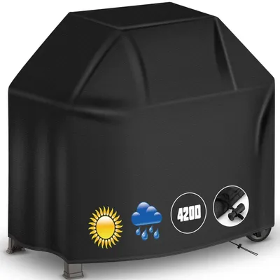 Produktbild von Grillabdeckung 105x49x102cm 420D Oxford Stoff Wetterfest Wasserdicht UV Reißfest