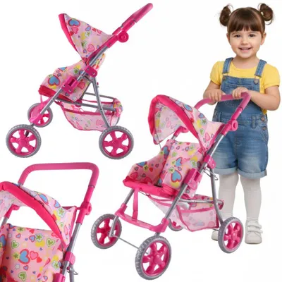 Produktbild von Woopie Royal Puppenwagen Bunte Herzen