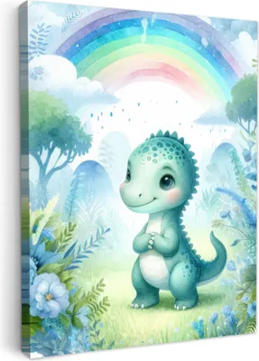 Produktbild von Wanddeko 50x70 cm - Kinder Jungen - Dino - Baby, Wandbilder, Wanddeko Wohnzimmer, Bild