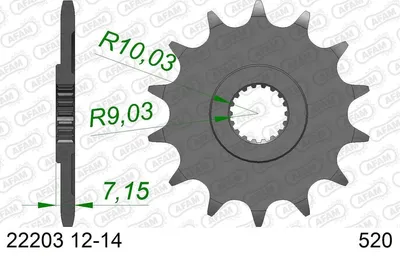 Produktbild von AFAM 22203-13 Kettenritzel Vorne