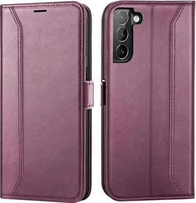 Produktbild von Conie RFID Klapp Tasche für Samsung Galaxy S21 Kartenfach Hülle Rundumschutz in Lila