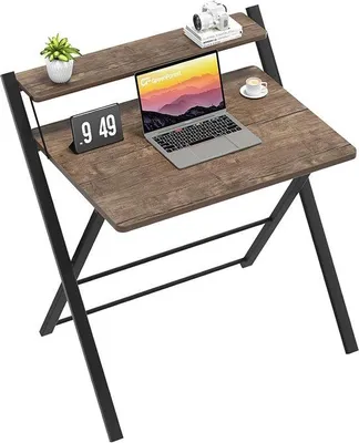 Image de Petite table pliante marron de 70 cm