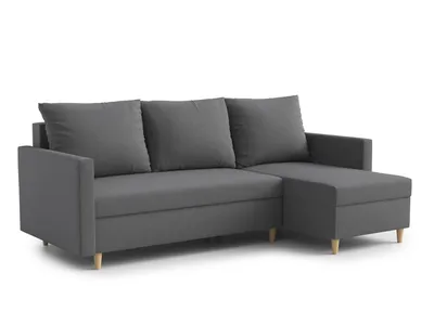 Image de AX LIVING Walston Canapé 3 places avec fonction sommeil - Canapé d'angle Gris 224cm