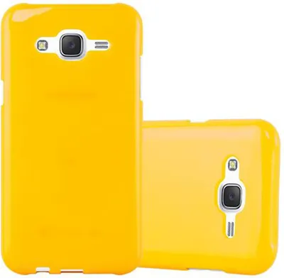 Produktbild von Cadorabo Schutzhülle für Samsung Galaxy J5 2015 Hülle in Gelb TPU Etui Hülle Case Cover