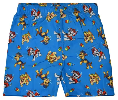 Produktbild von Paw Patrol Badeshorts für Jungen - Allover Kinder Badehose Schwimmhose Boardshorts Badekleidung Hose Blau 110-116
