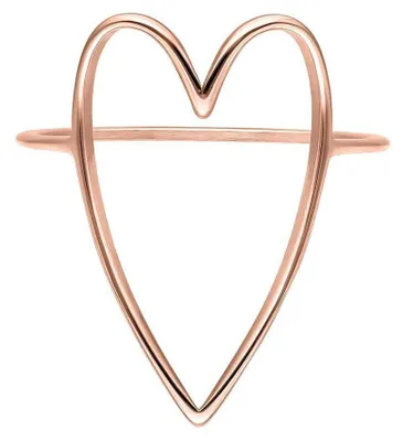Produktbild von Wildcat Ring - Small Heart Ring - Roségold, 17,0 mm - Chirurgenstahl 316L - wasserfest, langlebig, hautverträglich, Roségold