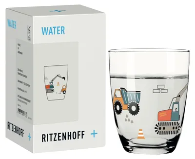 Produktbild von Ritzenhoff Kids Wasserglas 210 ml #11 Baustellenfahrzeuge gelb
