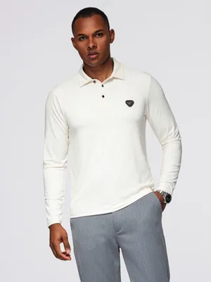 Obrázok produktu pre Ombre Clothing Pánske tričko s dlhým rukávom Apolosi krémová S