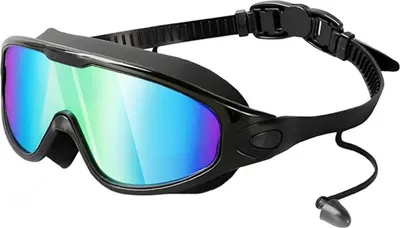 Produktbild von Schwimmbrille, Anti-Beschlag-UV-Schutz, Weitsicht-Schwimmbrille, auslaufsichere Silikonbrille für Männer, Frauen und Jugendliche