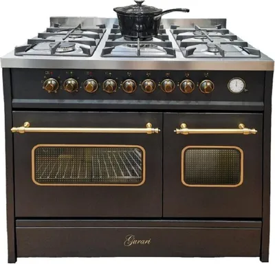 Produktbild von GURARI GCH E 916 BL R, mit 1-fach-Teleskopauszug, Retro Gas Elektro Standherd 90 cm, Range Coocker, 8 Funktionen