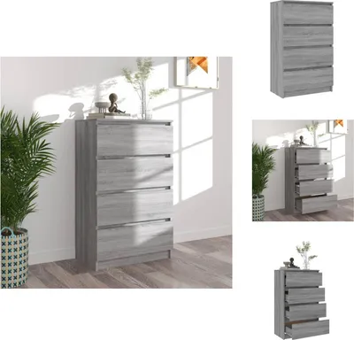 Produktbild von vidaXL Sideboard Grau Sonoma 60x35x98,5 cm Holzwerkstoff -  Sideboards