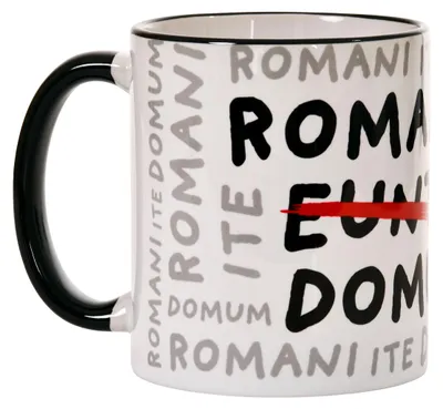 Kaffeebecher Romani Ite Domum 320 ml Keramik weiß