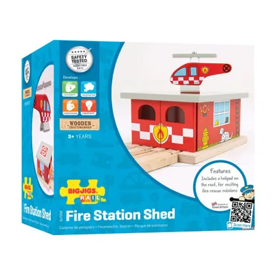 Produktbild von Bigjigs Holzschienen – Feuerwache