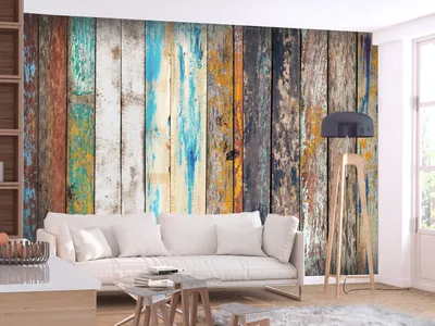 Produktbild von Vlies Fototapete Bretter Holz 400x280 cm Tapeten Wandtapete XXL Optik 3d Optisch Braun Bunt f-C-0424-a-a
